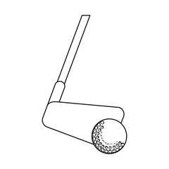 Club and ball golf sport icon vector illustration graphic design