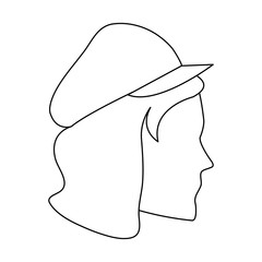 Beautiful woman face icon vector illustration graphic design