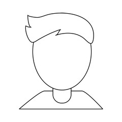 Man faceless avatar icon vector illustration graphic design