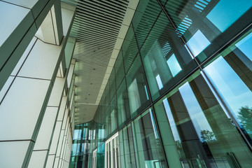 Obraz premium office building window close up.