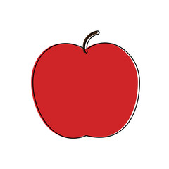 Apple delicious fruit icon vector illustration graphic design