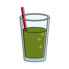 Delicious juice glass icon vector illustration graphic design