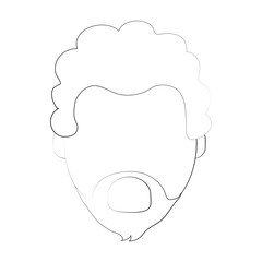Man faceless head icon vector illustration graphic design
