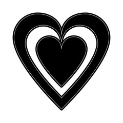 Heart and love symbol icon vector illustration graphic design
