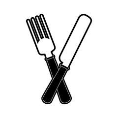 Fork and knife utensils icon vector illustration graphic design