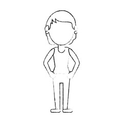 Woman faceless avatar icon vector illustration graphic design