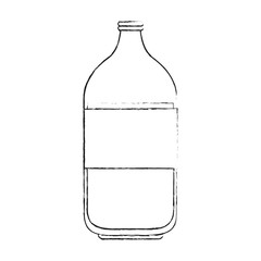 Milk glass bottle icon vector illustration graphic design