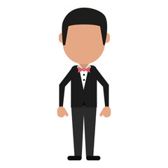 Man with elegant suit icon vector illustration graphic design
