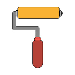 Rolling paint isolated icon vector illustration graphic design