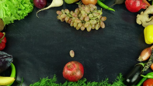 Happy 2021 fruit stop motion