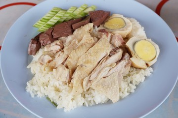 rice steamed with chicken food