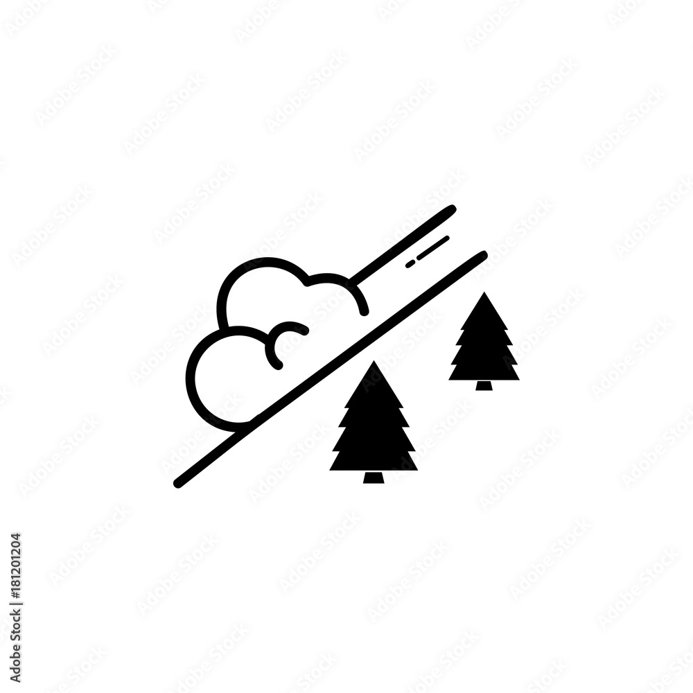 Aufkleber snow avalanche icon. simple winter elements icon. can be used as web element, playing design icon