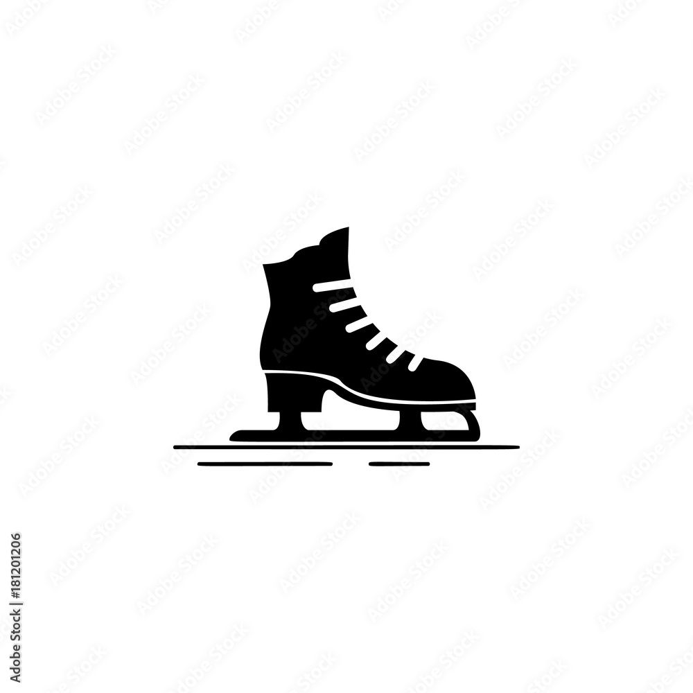 Poster the skates icon. figure skates symbol icon. simple winter elements icon. can be used as web element,