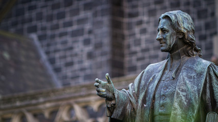 Statue of John Wesley - Uniting Church Melbourne CBD - Winter 2017