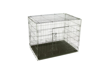 Pet Cages made from steel and cages can fold able on isolated