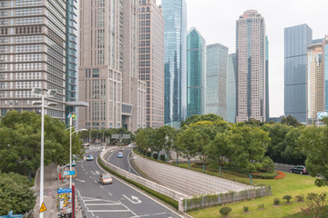 Fototapeta na wymiar Shanghai Lujiazui city landscape