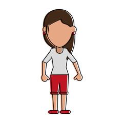 Woman faceless avatar icon vector illustration graphic design