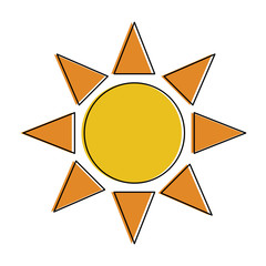 Sun symbol isolated icon vector illustration graphic design