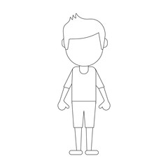 Boy with short pants avatar icon vector illustration graphic design