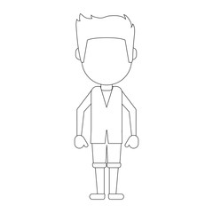 Man faceless avatar icon vector illustration graphic design