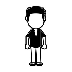 Man faceless avatar icon vector illustration graphic design