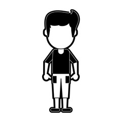 Man faceless avatar icon vector illustration graphic design