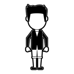 Man faceless avatar icon vector illustration graphic design