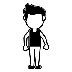 Man faceless avatar icon vector illustration graphic design