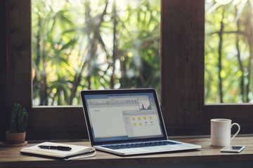A workstation by the window