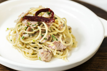 Spaghetti italian food