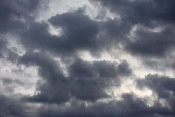 Fototapeta premium 空と灰色の雲「雲の風景」（雲の掲示板、文字入れスペース、タイトルスペースなど）
