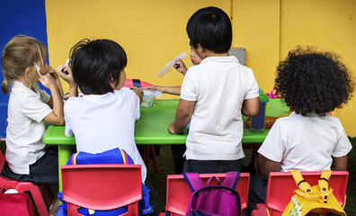 Happy kids at elementary school