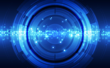Abstract vector blue technology concept. background illustration
