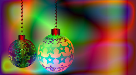 vector colorful christmas ornaments