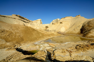 View of Judean desert landscape
