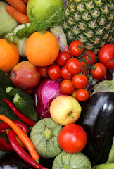 background of fruits and vegetables