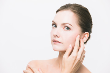 Beauty concept of young caucasian woman.