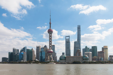 Naklejka premium Shanghai Pudong landscape