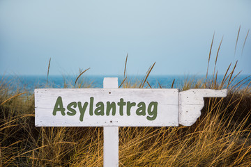 Schild 195 - Asylantrag