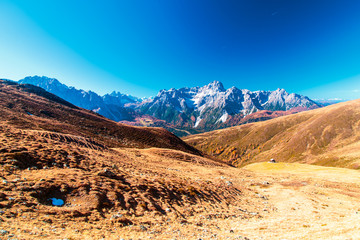 Autumn trekking in the alpine Pusteria valley