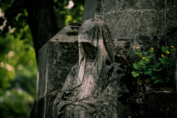 Statue in an old cemetery