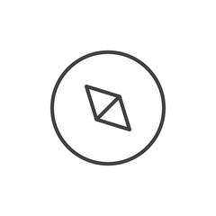 Compass line icon, outline vector sign, linear style pictogram isolated on white. Navigation arrow symbol, logo illustration. Editable stroke