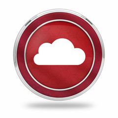 bouton nuage cloud rouge