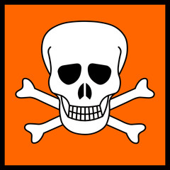symbole toxique tête de mort pictogramme