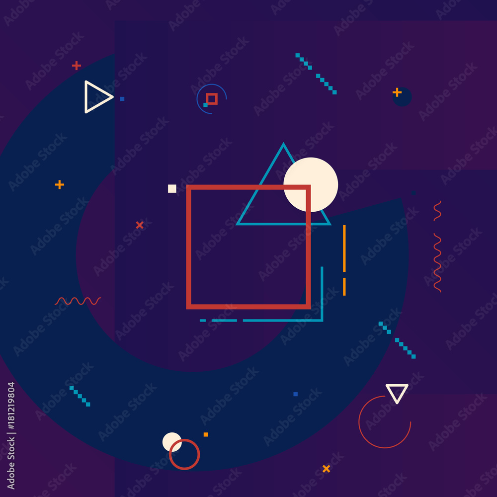 Poster motion graphics design element. vector geometric background
