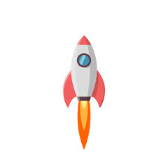 Rocket launch. Vector illustration isolated on white © Ihor