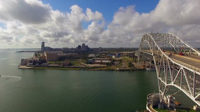 Bridge Carries Automobile Traffic over Nueces Bay Bridge Corpus Christi