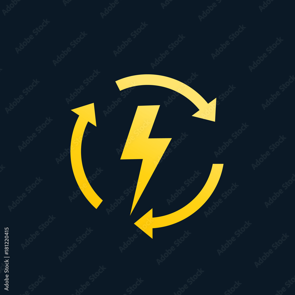 Poster recharging vector icon