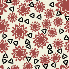 Seamless background, pattern with flowers