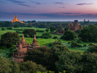 Ancient Land of Bagan view from the top of Shwesandaw Pagoda